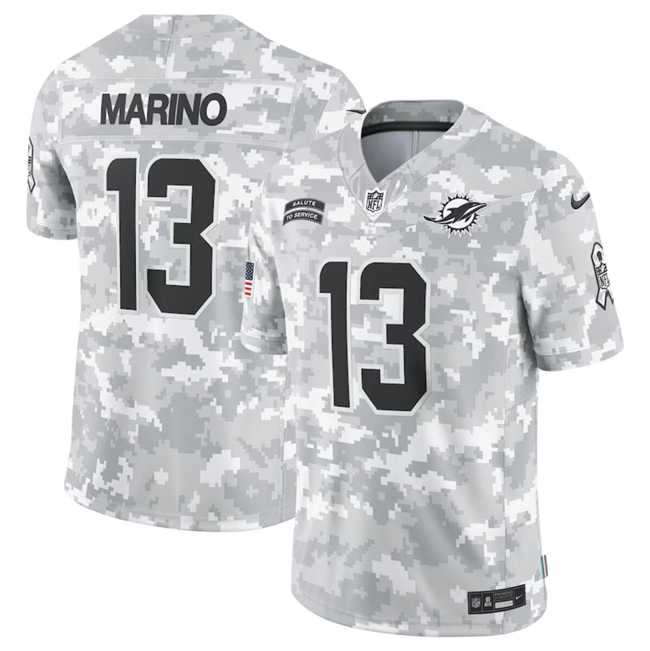 Men's Miami Dolphins #13 Dan Marino 2024 Arctic Camo Salute To Service Limited Stitched Jersey Dyin,We sell and wholesale Men's Miami Dolphins #13 Dan Marino 2024 Arctic Camo Salute To Service Limited Stitched Jersey Dyin on line form chian!